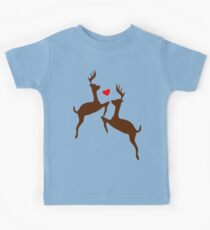 ۞»♥Adorable Jumping Deer Couple Clothing & Stickers♥«۞ Kids Tee