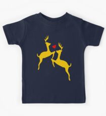 ۞»♥Adorable Jumping Deer Couple Clothing & Stickers♥«۞ Kids Tee