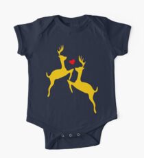 ۞»♥Adorable Jumping Deer Couple Clothing & Stickers♥«۞ One Piece - Short Sleeve