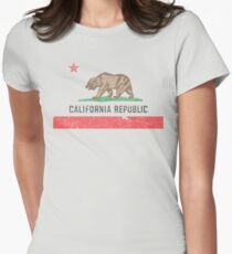 Vintage California Flag Women's Fitted T-Shirt