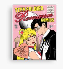 Teen Soldier Romance Comics Canvas Print