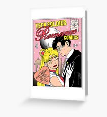 Teen Soldier Romance Bandes dessinées Carte de vœux