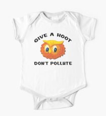 Earth Day "Give A Hoot Don't Pollute" One Piece - Short Sleeve