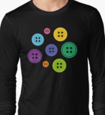 Rainbow Buttons Long Sleeve T-Shirt