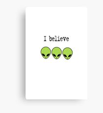 I Believe in Aliens Canvas Print