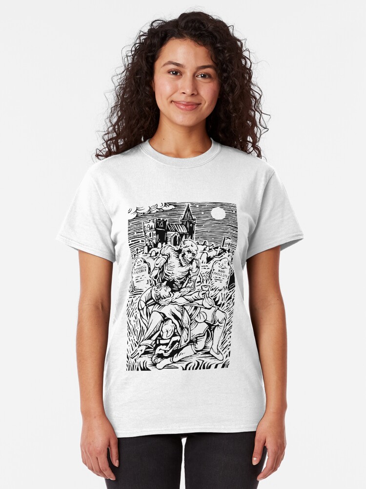 Alternate view of Ghoul Feeding (Black) Classic T-Shirt