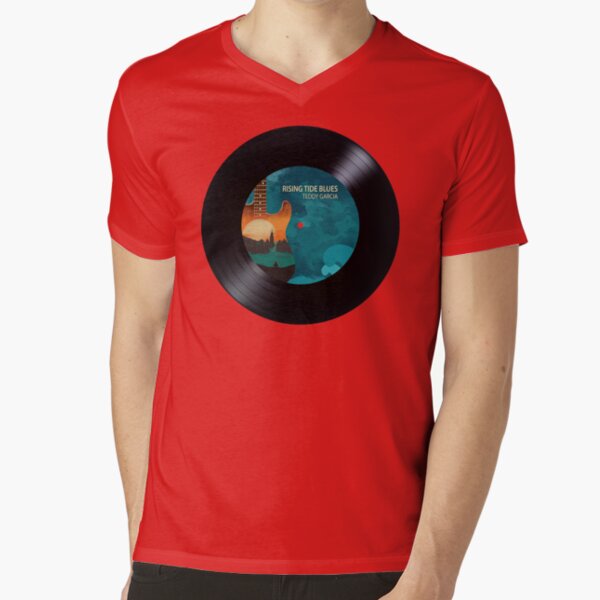 Rising Tide Blues - Aqua Disc V-Neck T-Shirt