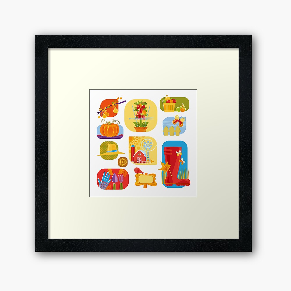 Autumn Farm Framed Art Print