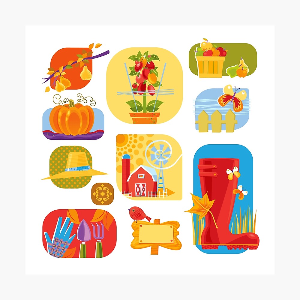 Autumn Farm Photographic Print