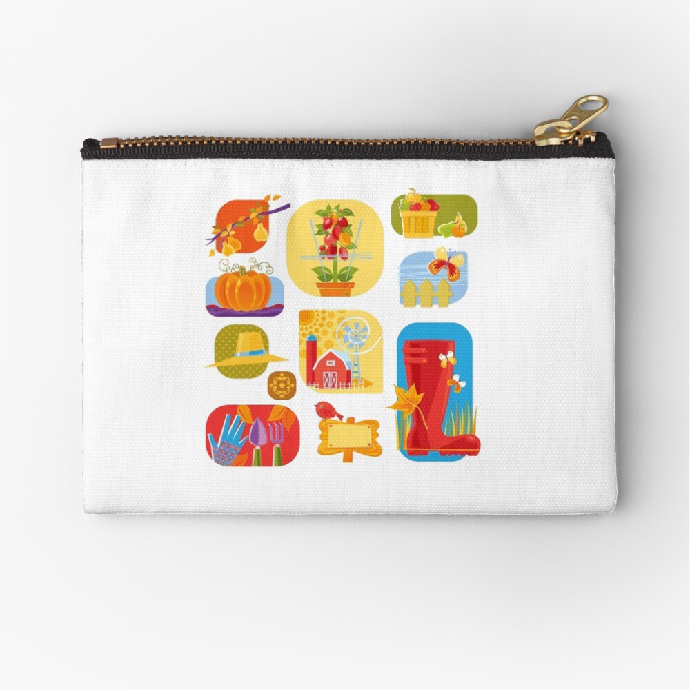 Autumn Farm Zipper Pouch