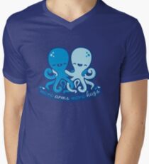 Mehr Waffen Mehr Umarmungen T-Shirt mit V-Ausschnitt für Männer