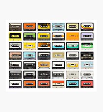 awesome old cassette collection Photographic Print