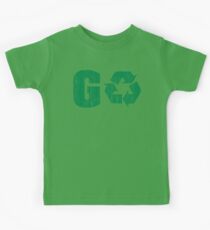 Earth Day Grunge Go Recycle Kids Tee