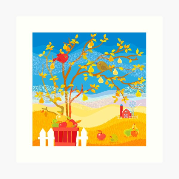 Autumn Farm Art Print