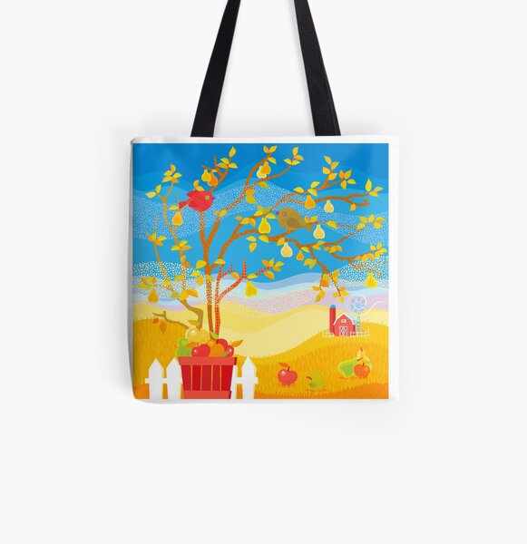 Autumn Farm All Over Print Tote Bag
