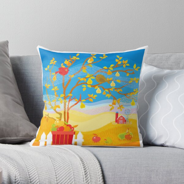 Autumn Farm Throw Pillow