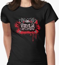 Camiseta entallada para mujer Letra de Led Zeppelin "Immigrant Song", "Valhalla, I Am Coming!"