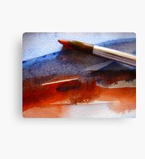 Red & Blue Water Canvas Print
