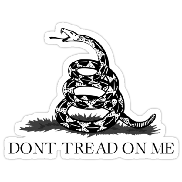 "Don't Tread On Me" Stickers By Charles McFarlane | Redbubble