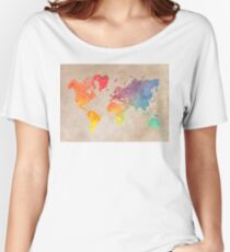 World Map maps Women's Relaxed Fit T-Shirt
