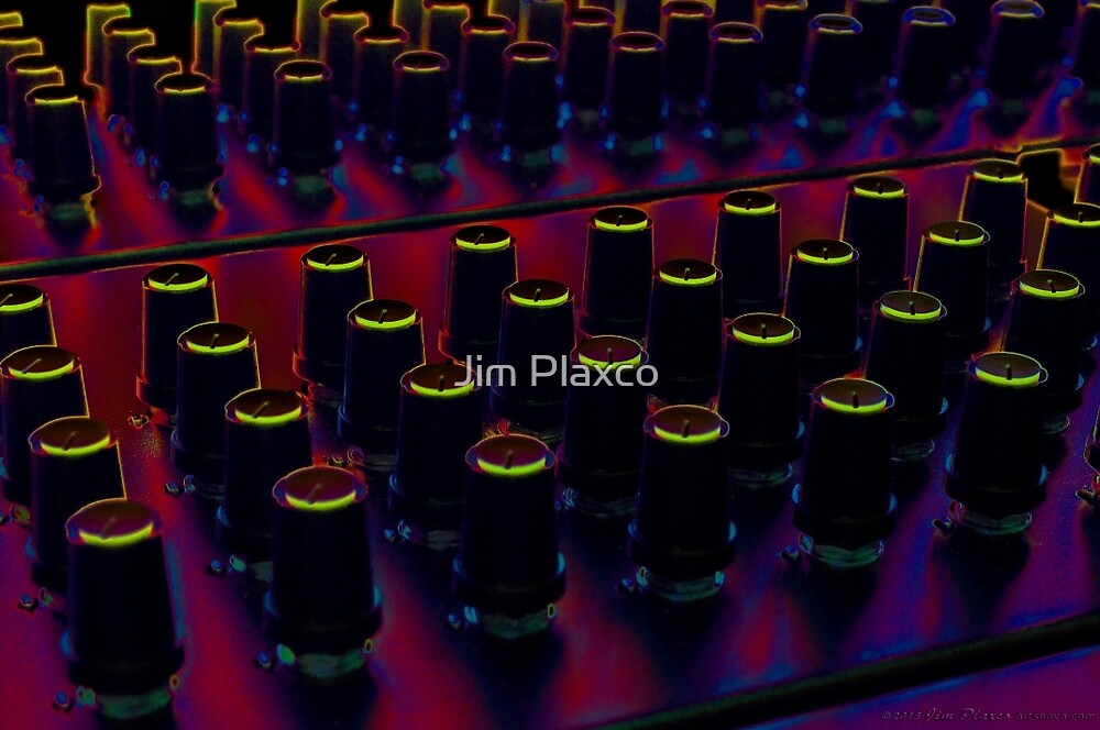 The Glow of Synthesizer Knobs by Jim Plaxco