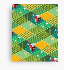Isometric Farmlands Canvas Print