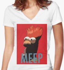 MEEP Women's Fitted V-Neck T-Shirt