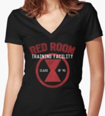 Red Room Training Women's Fitted V-Neck T-Shirt