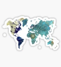 World map wind rose Sticker