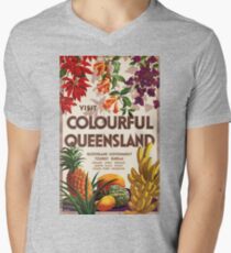 Vintage poster - Queensland Men's V-Neck T-Shirt