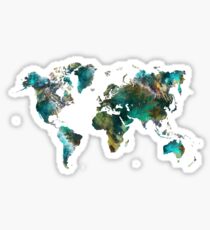World Map tree Sticker