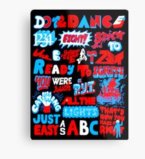 Justice DANCE Lyrics by So Me Metal Print