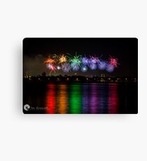 Aus Day Fireworks Canvas Print