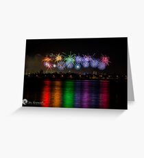 Aus Day Fireworks Greeting Card