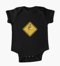 Beware of Ryu Hurricane Kick Road Sign - Second Version One Piece - Short Sleeve