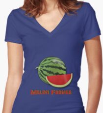 Melon Farmer Women's Fitted V-Neck T-Shirt