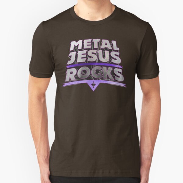 Metal Jesus Rocks Slim Fit T-Shirt