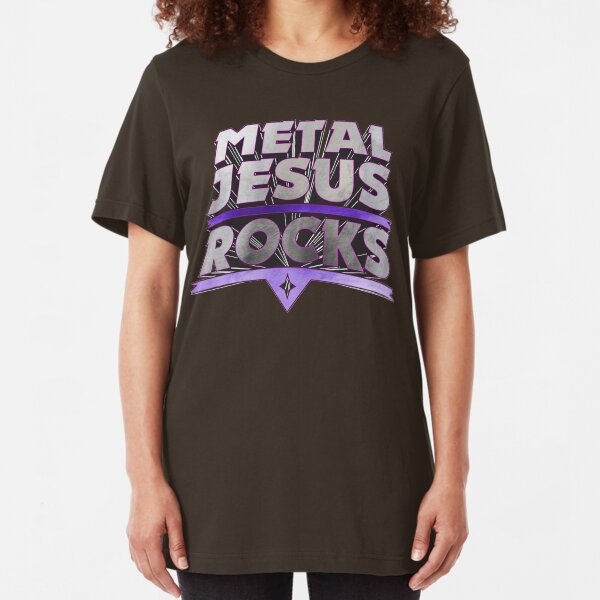 Metal Jesus Rocks Slim Fit T-Shirt