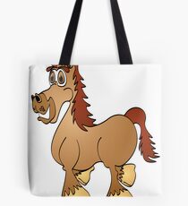 Brown Horse Cartoon Tote Bag
