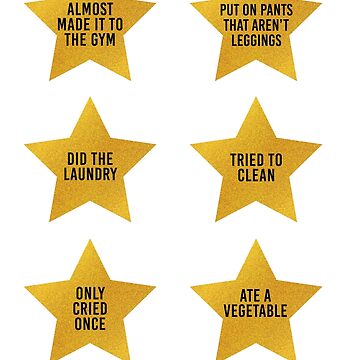 Gold Star Award Stickers in Wasn't Late | Adulting Awards Planner Stickers  | Lil Bits Planner Stickers