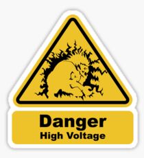 Blanka High Voltage Road Sign from Street Fighter Sticker