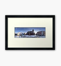 Doma square panorama, Riga, Latvia Framed Print