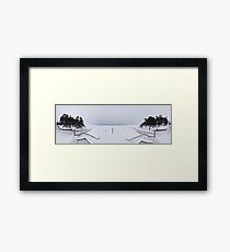 Winter on the beach panorma, Riga, Latvia Framed Print