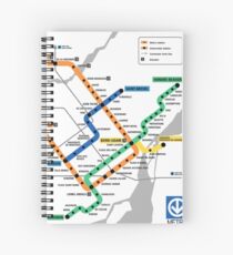 STM Montreal Metro - light background Spiral Notebook