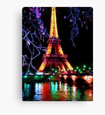 Eiffel in the lights Canvas Print