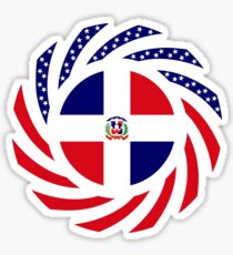 Dominican American Multinational Patriot Flag Series Sticker