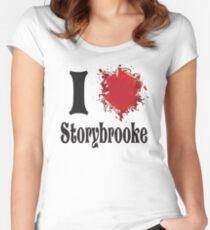 Camiseta entallada de cuello redondo Érase una vez que amo storybrooke