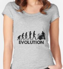 Evolution of a Drummer Women's Fitted Scoop T-Shirt