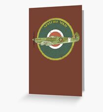 RAF MKII Spitfire Vintage Look Fighter Aircraft Greeting Card