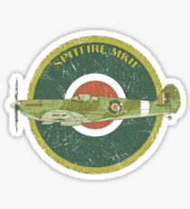 RAF MKII Spitfire Vintage Look Fighter Aircraft Sticker